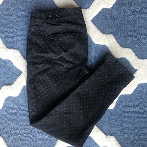 Wit and wisdom polka dot stretchy black jean